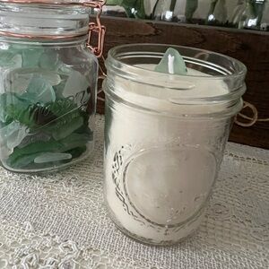 Hand Crafted Organic Beeswax Candle 8 oz Natural Honey Scent